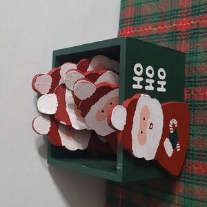 Unique Hand-painted Napkin Ring Holders Santa Claus Christmas Decor